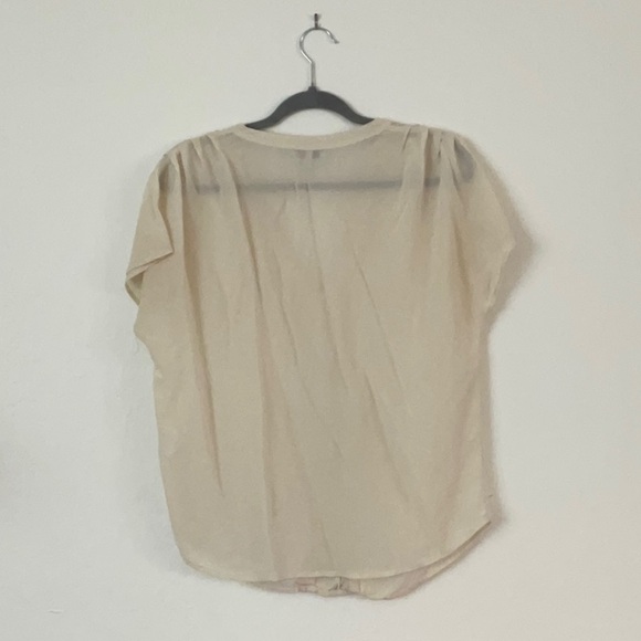 Joie white loose neck short sleeve blouse - Picture 4 of 4